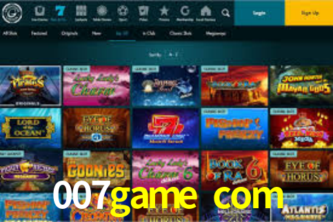 Interface do App 007game com